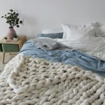 bedspread with coarse knit