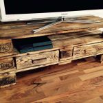 TV shelf made of pallets