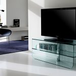 glass TV shelf