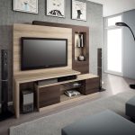 wooden TV shelf