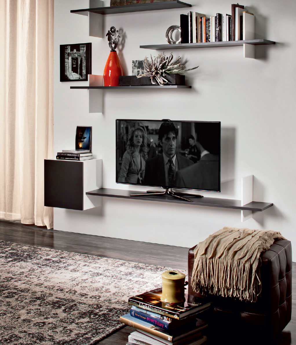 TV shelf on the wall