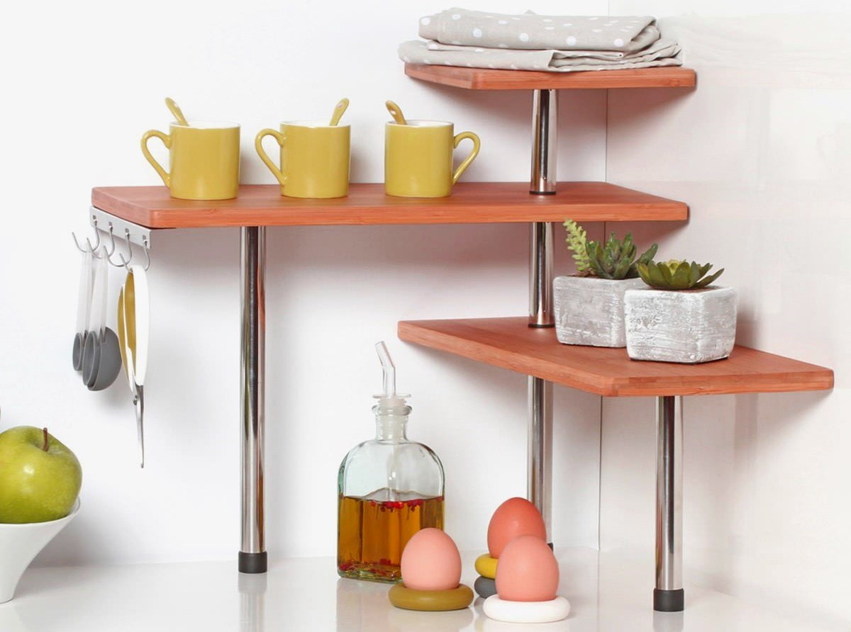 table shelves for kitchen