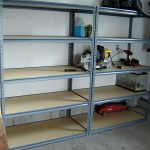 shelves and racks in garage decor