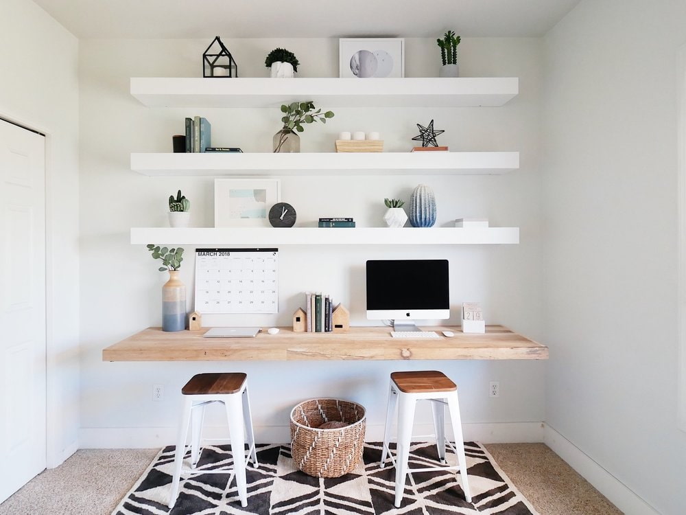 shelves on the wall