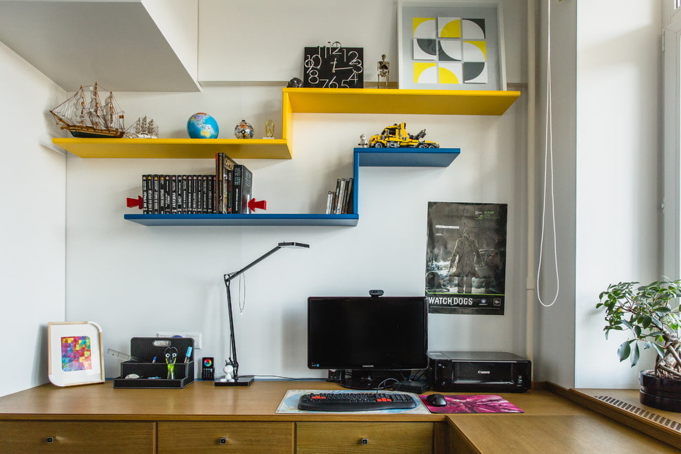 shelves on the wall