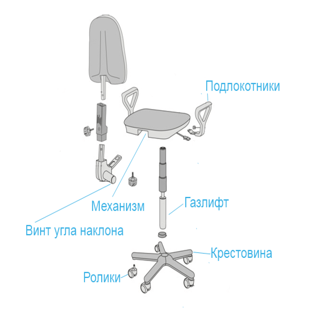 Disassemble the office chair