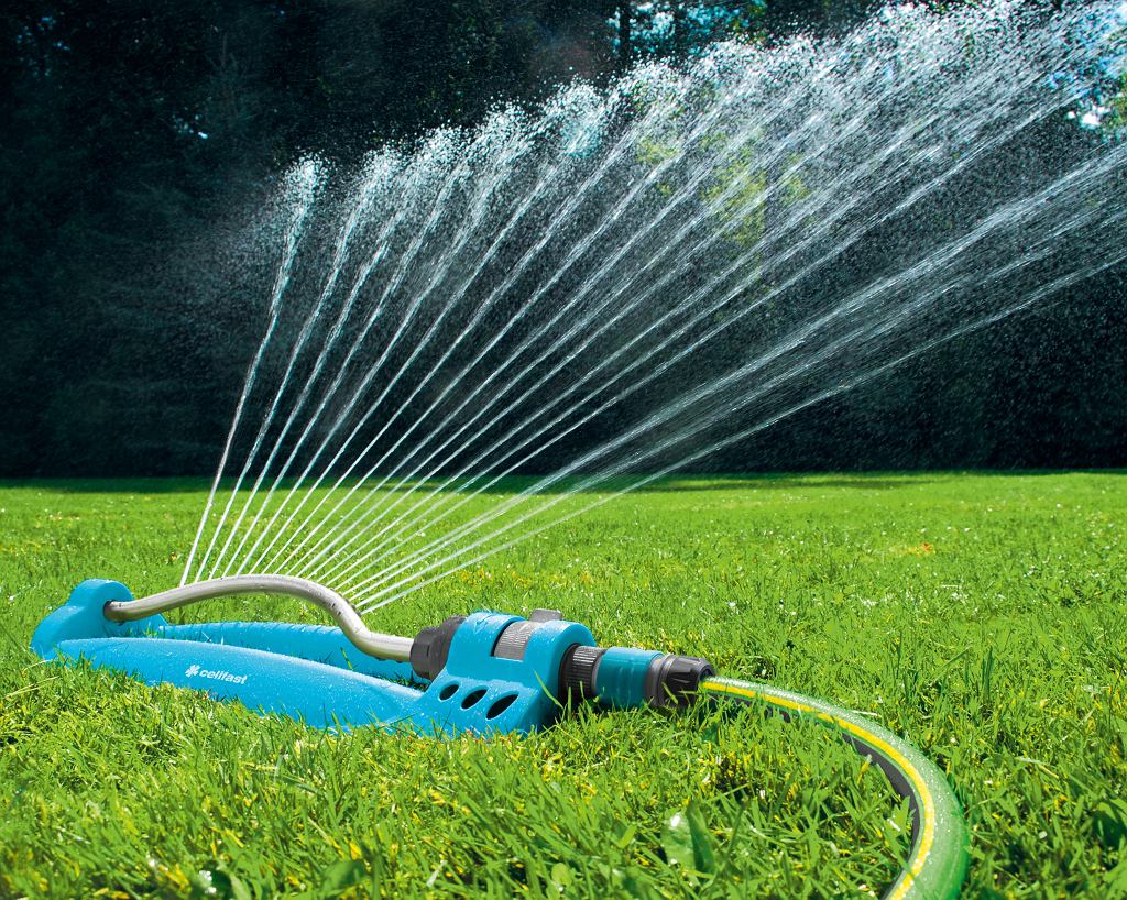 watering the lawn