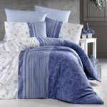 linge de lit bleu