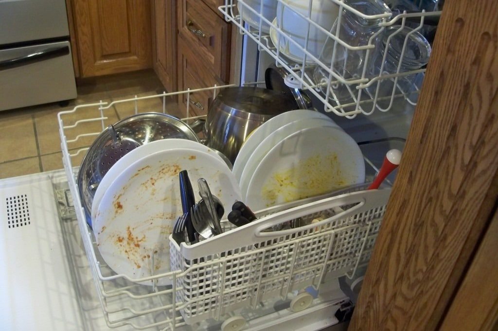 dishes in the dishwasher