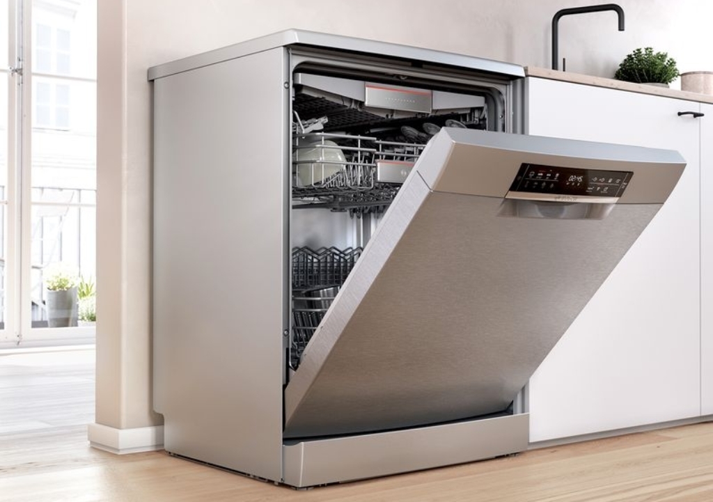 installation of a freestanding dishwasher