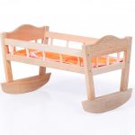 wooden doll bed