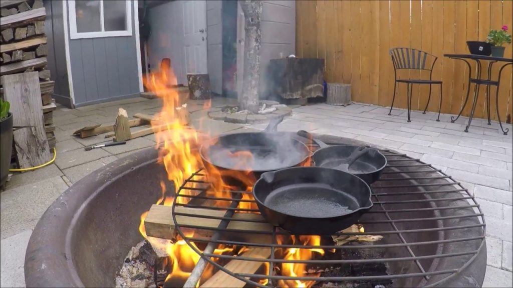 calcining the pan on the fire