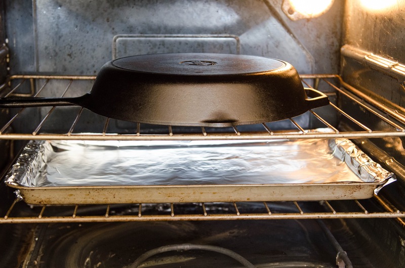 calcining cast iron in the oven