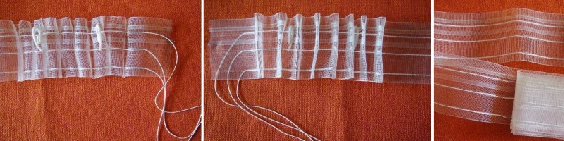 transparent tulle ribbons