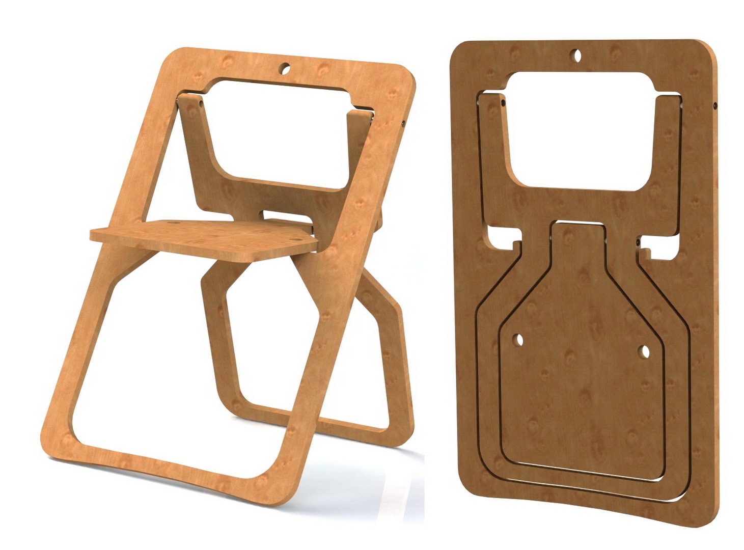 folding chair made of plywood