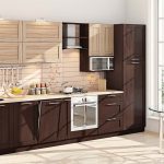 kitchen furniture dark brown