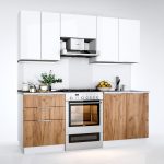 kitchen furniture wood with white