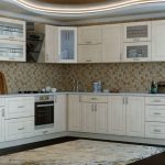 kitchen furniture white with gray