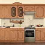 kitchen furniture cupboards with a pattern