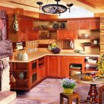 brown wood kitchen