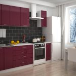 kitchen furniture burgundy