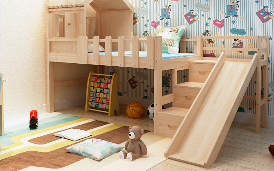 bunk bed with slide