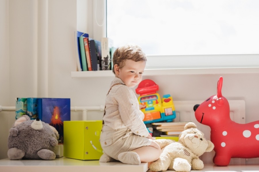 child with toys