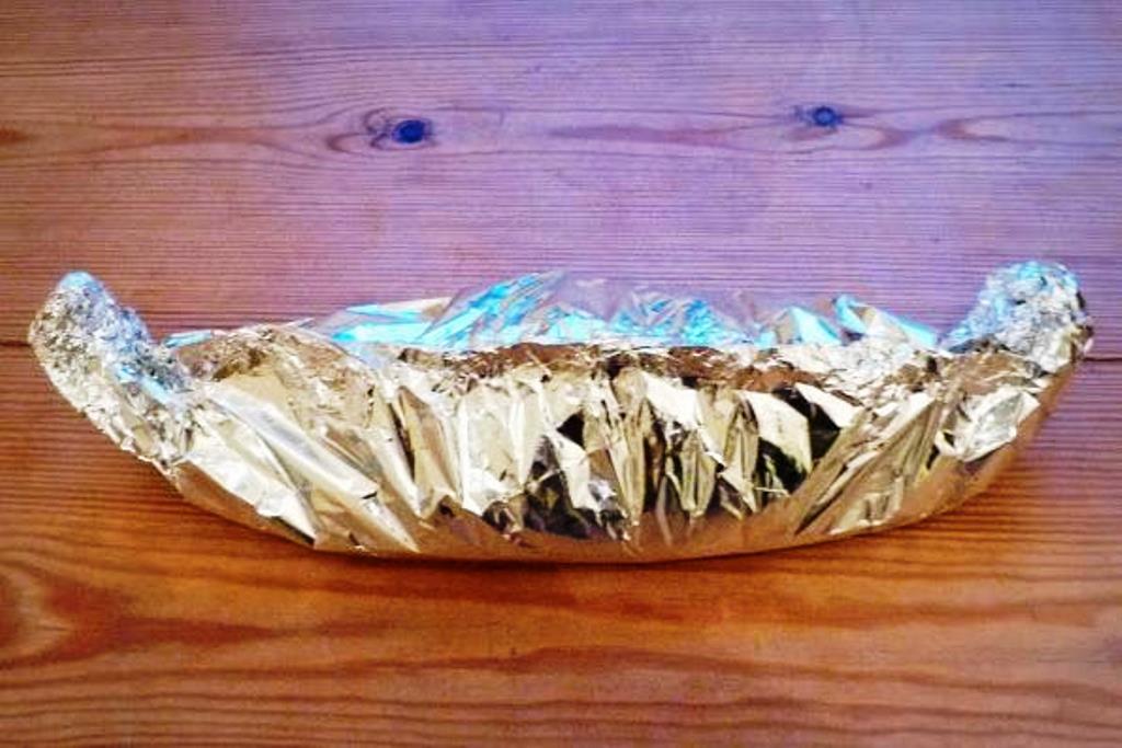 fish in foil