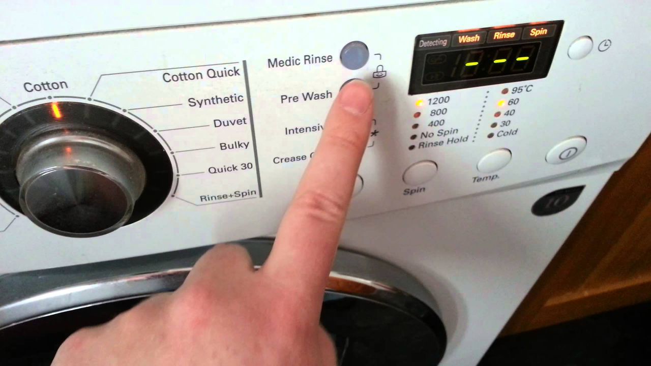 failure in the washing machine