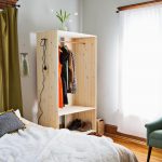 plywood wardrobe in the bedroom