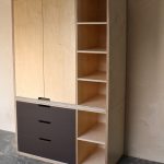 plywood cabinet shelves on the side