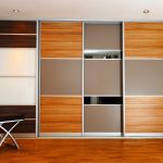 brown plywood wardrobe