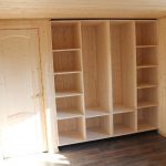 built-in plywood cabinet