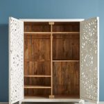 plywood wardrobe with patterned door