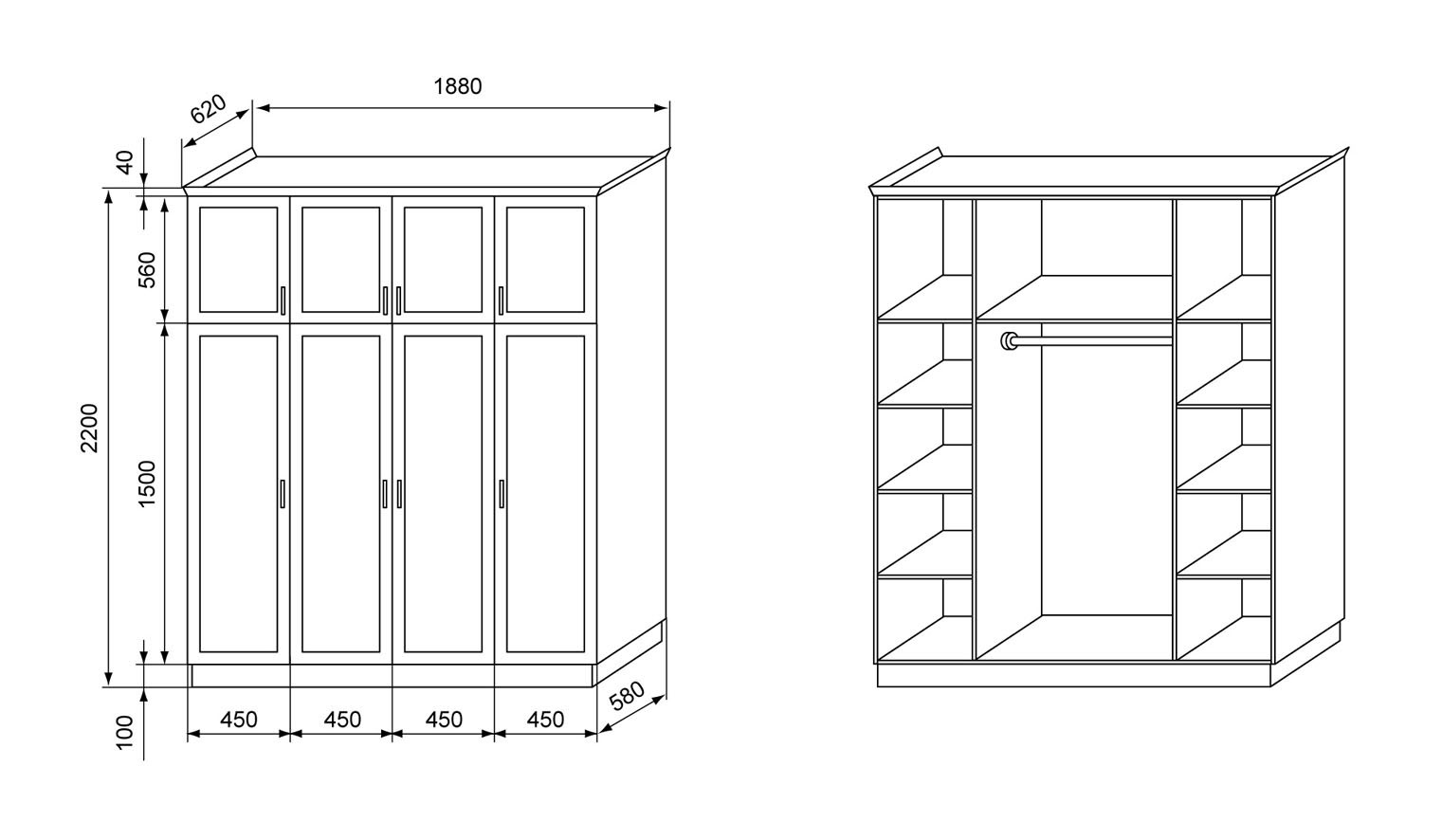 plywood cabinet drawing