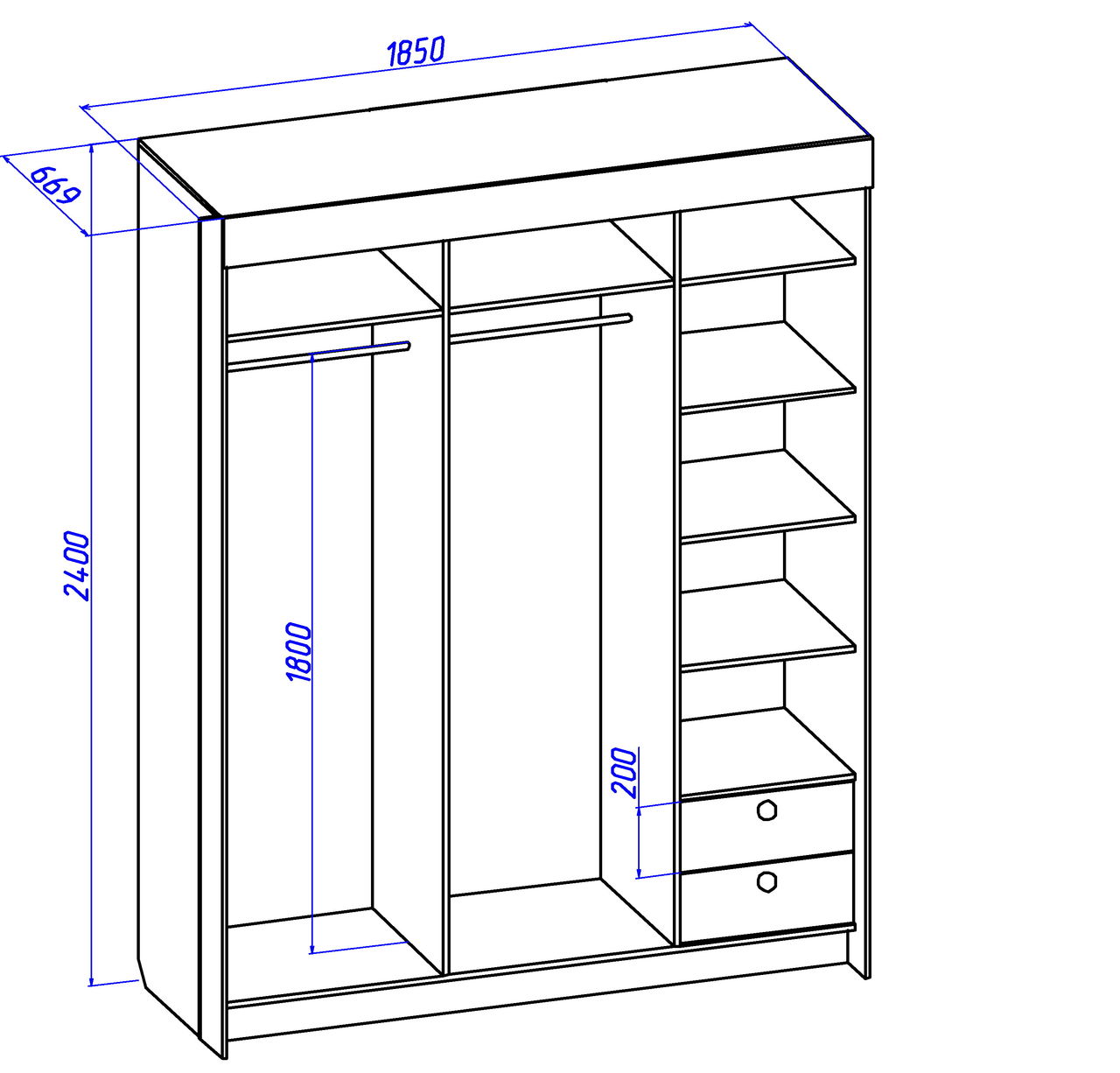 plywood cabinet diagram