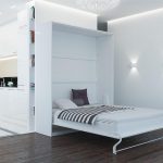 modern white wardrobe bed