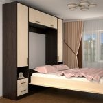 wardrobe bed made of solid wood