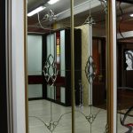 sliding wardrobe with facet mirror