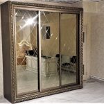 sliding wardrobe with facet mirror design ideas