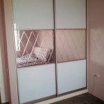 sliding wardrobe with facet mirror photo interior