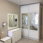 sliding wardrobe with facet mirror options