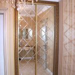 sliding wardrobe with facet mirror photo options