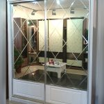 sliding wardrobe with beveled mirror design