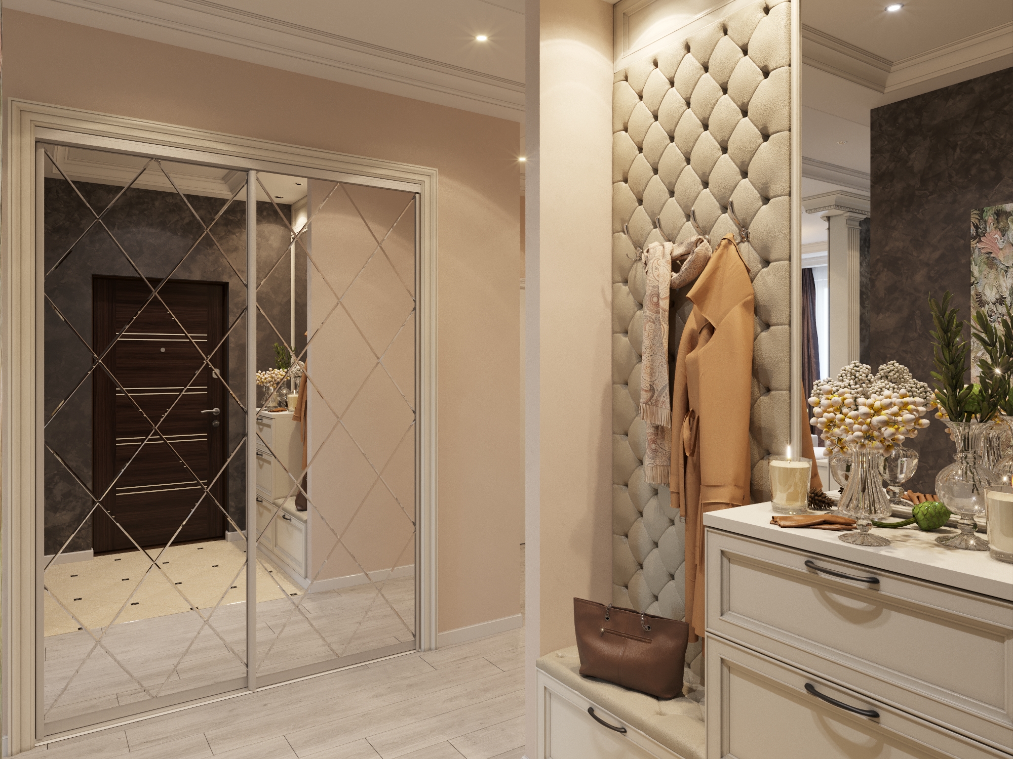 wardrobe with facet design photo