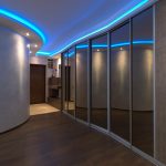 sliding wardrobe with lighting design ideas