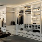 sliding wardrobe with lighting photo decor