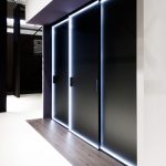 sliding wardrobe with lighting decor photo