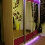 sliding wardrobe with lighting decoration