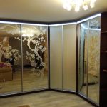 sliding wardrobe with illumination photo decoration